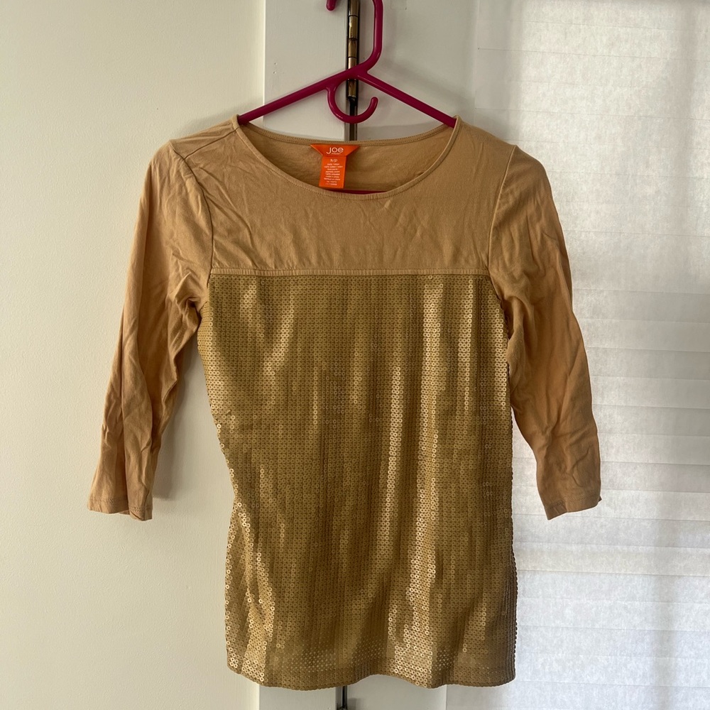 Joe Fresh 3/4 Sleeve Sequin Top